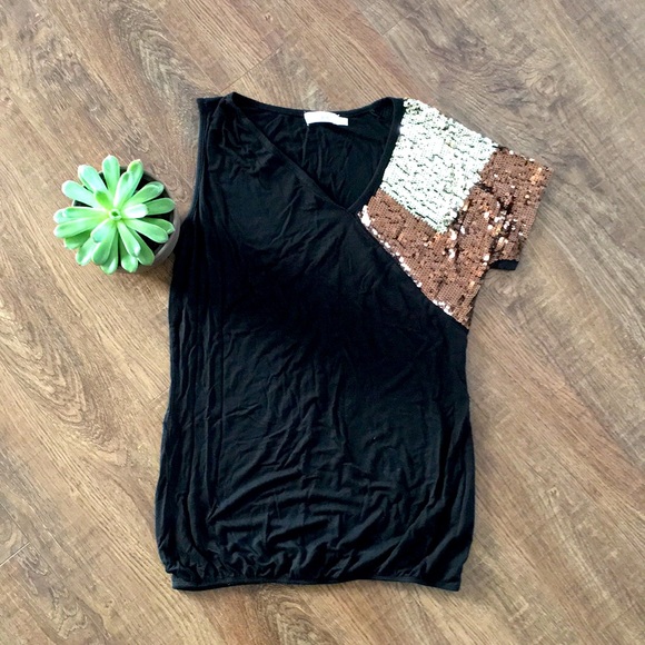 Ricki's Tops - Black sequin top